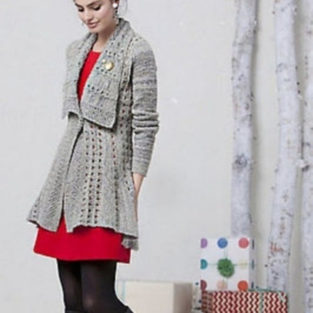 ROSIE NEIRA ANTHROPOLOGIE Wool Cardigan Sweater Women's Size Extra Small (XS)